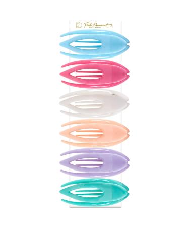 RC Roche 6-Piece French Curved Hair Clips for Women & Girls - High-Quality Solid Hold No Slides - Pastel Multi-Colored - Buy Online on GoSupps.com