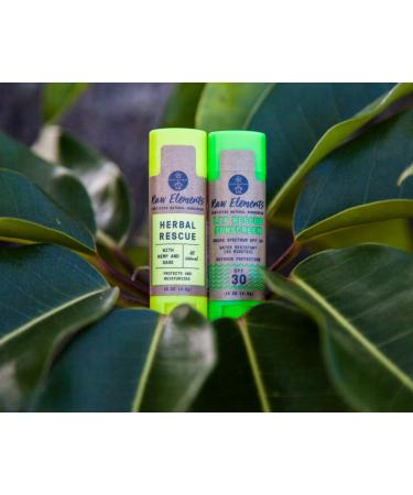 Raw Elements Organic Lip Rescue SPF 30+ 0.15oz (3-Pack) - Natural Zinc Oxide Lip Balm - Buy Online on GoSupps.com
