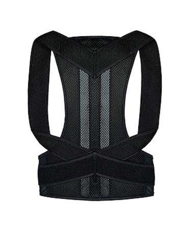Posture Corrector Back Brace Pain Relief Lumbar Support Belt For Women And Men - Adjustable Waist Straps For Clavicle Spine Shoulder Corrector (Color : Black Size : 5XL)