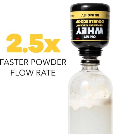 OnMyWhey Double Scoop Protein Powder Funnel Keychain 3-Pack - 3 Count (180cc) - Supplement Accessory - Buy Online on GoSupps.com