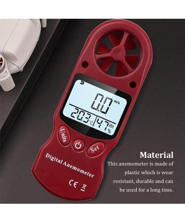 Allayu Mini Multi-Purpose Wind Knife with Hanging Rope | LCD Digital Wind Speed Meter & Hygrometer | Professional Tool in Red - Shop Now! - Buy Online on GoSupps.com