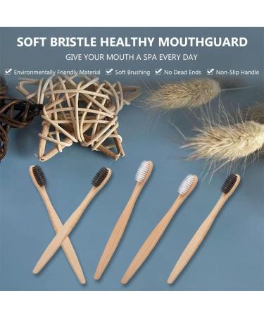 Eco-Friendly Bamboo Toothbrush Set | 5 Degradable Charcoal Brushes - BPA-Free & Environmentally Safe - Buy Online on GoSupps.com