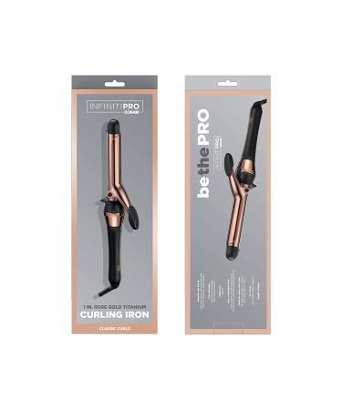 INFINITIPRO BY CONAIR 1-Inch Rose Gold Titanium Curling Iron for Classic Curls - Ideal for Short, Medium, and Long Hair - Buy Online on GoSupps.com