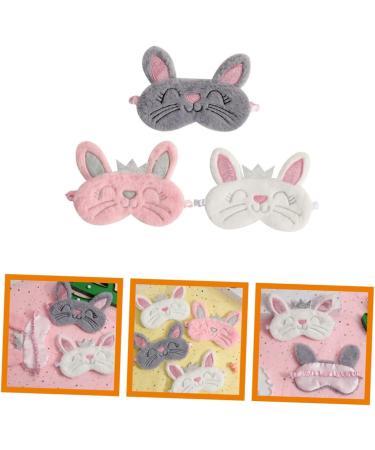 Buy Bunny Ears Sleep Eye Masks 3 Pack Plush Rabbit Ear Blindfolds for Comfortable Sleep | International Shipping - Buy Online on GoSupps.com
