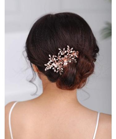 Deniferymakeup Wedding Rhinestone Pearls Butterfly Hair Comb Bridal Vintage Headpiece Crystal Women Hair Comb Bridal Hair Comb Wedding Hair Piece Wedding Accessories - Buy Online on GoSupps.com