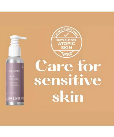 Balmonds Gentle Face Wash - 99% natural foaming fragrance-free facial cleanser with rosehip and borage for sensitive skin - Buy Online on GoSupps.com
