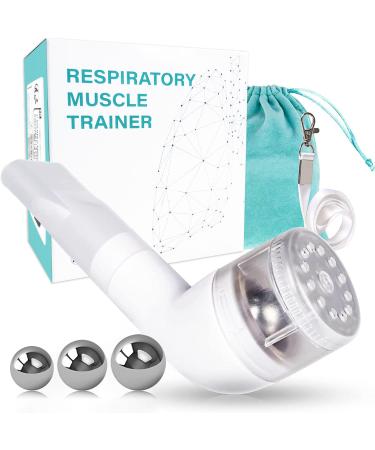 BOKANG Breathing Trainer Breathing Exercise Device for Lungs Flutter Valve Clearing Device Mucus Removal with Lanyard and Storage Bag