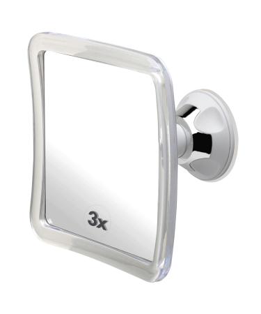 3X Magnifying Shower Mirror For Fogless Shaving with Suction Cup  Shatterproof Surface and 360  Swivel  6.3 x 6.3 