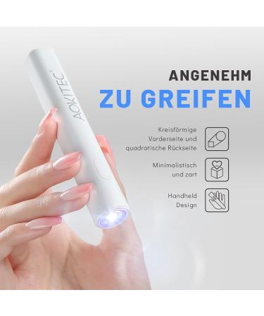 Buy AOKITEC Mini UV LED Lamp for Gel Nails Quick Dry Skin Protection & DIY Nail Set - Buy Online on GoSupps.com
