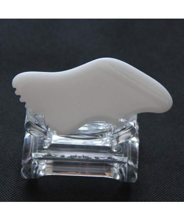Jade Gua Sha Massage Tool | Natural Gemstone Facial Tool for Anti-Aging & Wrinkle Reduction - White 03 - Buy Online on GoSupps.com