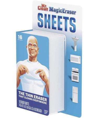 Mr. Clean Magic Eraser Cleaning Sheets - 16 Count | Thin, Flexible & Disposable Power Sheets - Buy Online on GoSupps.com