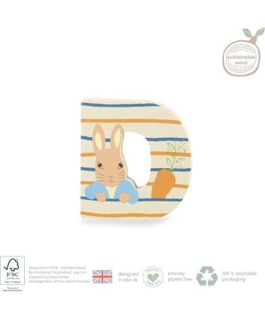 Peter Rabbit Wooden Letter D by Orange Tree Toys - Personalized Baby Name Decor for Nursery & Bedroom - Buy Online on GoSupps.com
