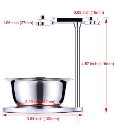 Premium Shaving Razor & Brush Stand with Soap Bowl Set - Compatible with Gillette and Most Manual Razors | Miusco - Buy Online on GoSupps.com