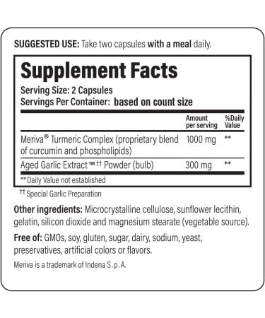 Kyolic Aged Garlic Extract & Curcumin - Inflammation Support - 150 Capsules - Buy Online on GoSupps.com