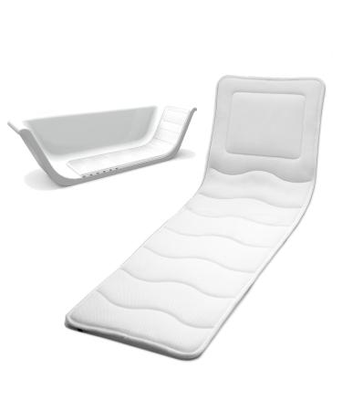 MICRODRY in Tub Lounger with Built in Pillow  Luxury Cushion  Supports Your Head  Neck  Shoulders  Back  and Tailbone