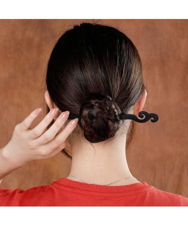 Saijer 7-Piece Retro Wooden Hair Sticks Set | Handmade Chinese Hairpins & Chopsticks | Natural Carved Hair Accessories for Long Hair - Buy Online on GoSupps.com