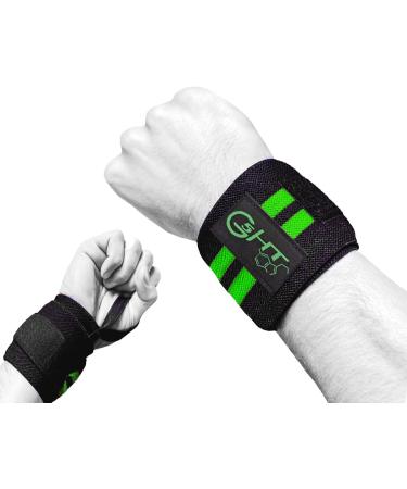 G5 HT Sport Professional Wrist Bandages for Men & Women | Premium Wrist Wraps for Bodybuilding Powerlifting CrossFit & Calisthenics | Black/Neongr n - Buy Online on GoSupps.com