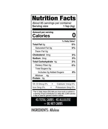 Wholesome Yum Allulose Sweetener Sugar Substitute - 12 Oz. - Buy Online on GoSupps.com