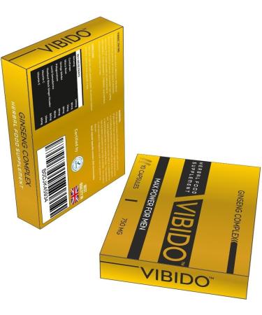 VIBIDO 750mg Extra Strength Enhancing Pills Ginseng for Men - 10 Capsules - Buy Online on GoSupps.com