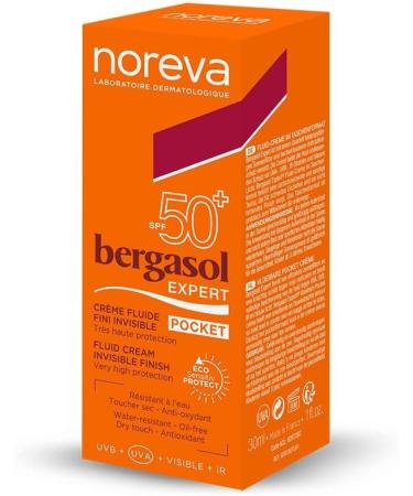 Noreva Bergasol Expert Fluid Cream Invisible Finish SPF50+ 30ml - Buy Online on GoSupps.com