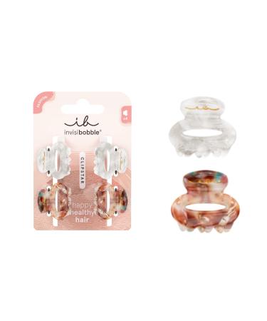 Invisibobble Clipstar Petit Bijoux S Hair Clips Set |4 elegant hair clips in neutral colors |Gentle support with Hairlovetech |Style & care for healthy hair - Buy Online on GoSupps.com
