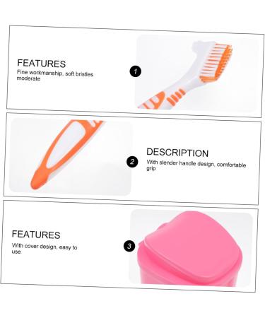 Shop Lurrose 2-Pack False Toothbrush Set & Prosthesis Case - Travel Storage Container for Dentures Ideal for Women - 8.5x8.5x7cm - Buy Online on GoSupps.com