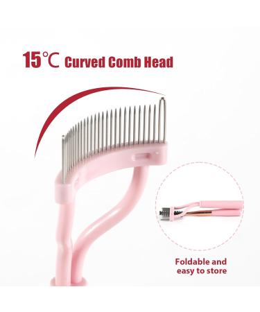 3pcs Double Head Eyelash Comb Set - Adjustable Folding Separator Tool with Brush & Cover for Mascara Removal | Available in 3 Colors - Buy Online on GoSupps.com