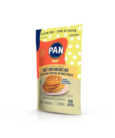 P.A.N Sweet Corn Pancakes Mix - Gluten Free, Easy to Prepare - 1 lb - Buy Online on GoSupps.com
