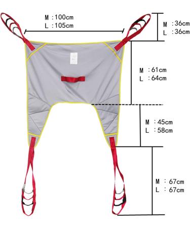 Patient Lifting Hoist Sling Toileting Sling Patient Lifter Bariatric Handicap Lift for Nursing Elderly Disabled Full Body Lifter Four Point Sling L Medium - Buy Online on GoSupps.com