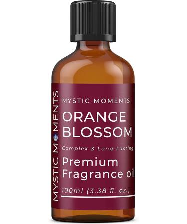 Mystic Moments Orange Blossom Fragrance Oil - 100ml | For Soaps, Candles, Bath Bombs, Oil Burners, Diffusers, Skin & Hair Care - Buy Online on GoSupps.com
