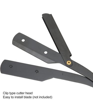 Foldable Manual Razor - Professional Straight Edge Razor with Acrylic Handle Stainless Steel Portable & Safe for Home Salon & Hairdresser - Buy Online on GoSupps.com