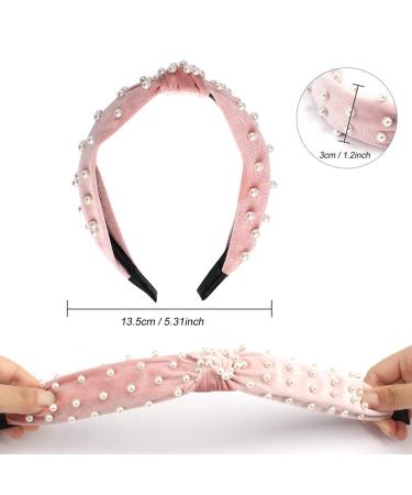 Jaciya 6 Pack Pearl and Velvet Headbands for Women - Turban Style in Various Colors - Diademas Para Mujer - Buy Online on GoSupps.com