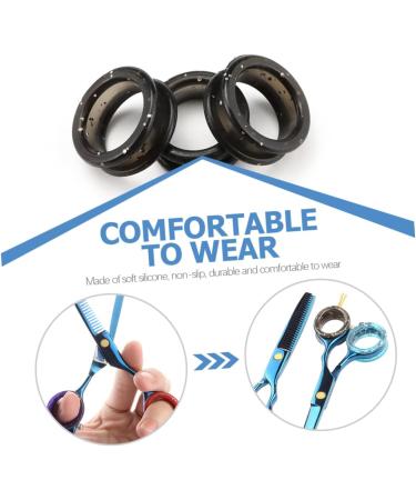 Minkissy Scissor Finger Rings - Slide-Resistant Salon Shear Control Finger Protection Rings for Hairdressers - 2 Pack in Various Colors (2.5x2.5cm) - Buy Online on GoSupps.com