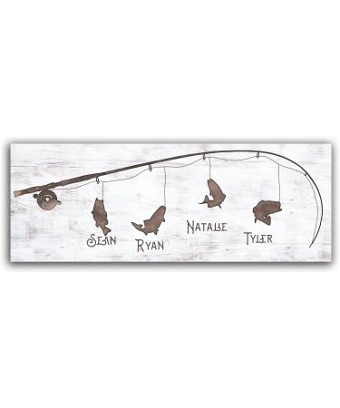 Personalized Dad's Keepers - Fishing Father's Day Gift from Children (6.5"x18" Block Mount  4 Children) 6.5"x18" Block Mount 4 Children - Buy Online on GoSupps.com