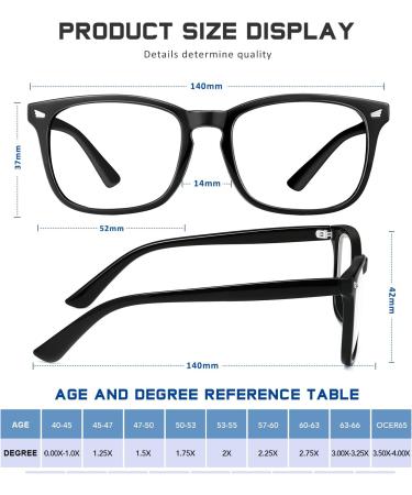 5 Pack Blue Light Blocking Reading Glasses for Men & Women - Multicolor 2.5x UV Protection - Buy Online on GoSupps.com