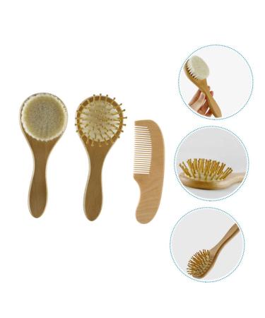 PLAFOPE 1 Set Baby Hair Brush and Hair Dryer Set with Scalp Massage and Wood Comb - Newborn and Baby Hair Care Essentials - Buy Online on GoSupps.com