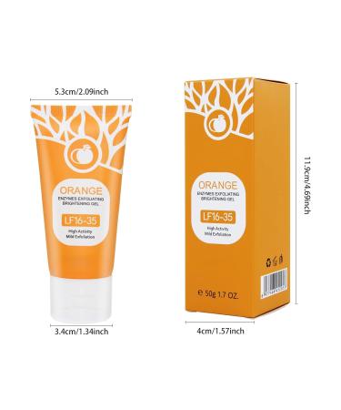 Orange Enzyme Exfoliating Gel Face & Body Scrub for Deep Pore Cleansing & Hydration Gentle Peel for All Skin Types (1 PC) - Buy Online on GoSupps.com