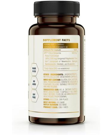 MCS Formulas Citrus Bergamot 500 mgVegan Capsule 38 Polyphenols from Italy - Buy Online on GoSupps.com