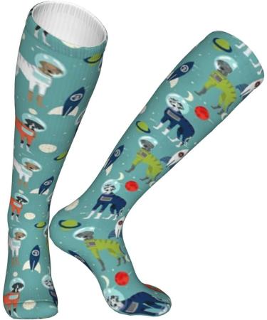 Great Dane Outer Space Astronauts Dog Compression Socks - 15-20 mmHg Circulation Support for Running & Cycling | Unisex - Buy Online on GoSupps.com
