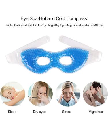 NEWGO Cooling Eye Mask for Puffy Eyes Hot Cold Therapy Gel Eye Mask with Lemon Scent Relief for Swollen Eyes Dark Circles Stress Migraine Headaches Sinus Pain - Blue - Buy Online on GoSupps.com