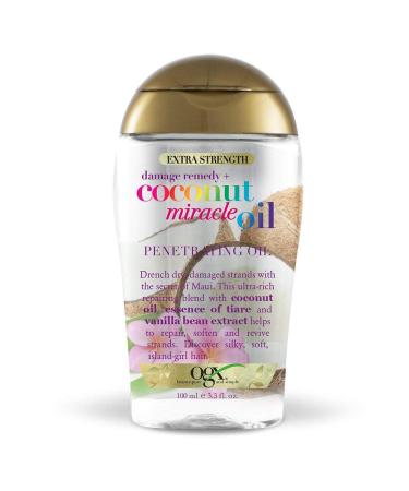 Ogx Coconut Miracle Oil Penetrating 3.3 Ounce X-Strength (100ml) (3 Pack)
