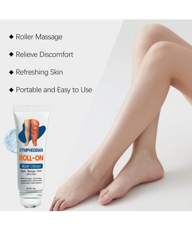 Leg Cream | Moisturizing Lotion with Massaging Roll-On Applicator 50g | Moisturizing Leg Care - For Skin Types Travel Home Family Women Friends - Buy Online on GoSupps.com