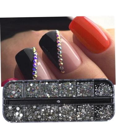 Nail Art Gems Flat Back Round Nail Rhinestones AB Mixed Nail Crystals for DIY Crafts 1Box nail art gems - Buy Online on GoSupps.com