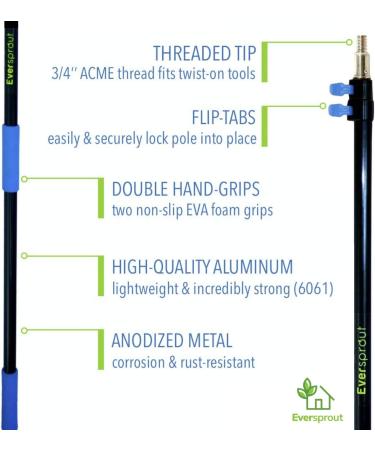 Eversprout Telescoping Boat Hook | Floats, Scratch-Resistant, Sturdy Design | Durable Lightweight 3-Stage Aluminum Pole | 12ft Reach for Boating Accessories - Buy Online on GoSupps.com