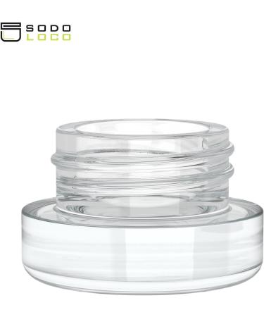 200 Pack 5ml Thick Clear Glass Containers with Black Child Resistant Lids for Oil  Lip Balm  Wax  Cosmetics - Buy Online on GoSupps.com