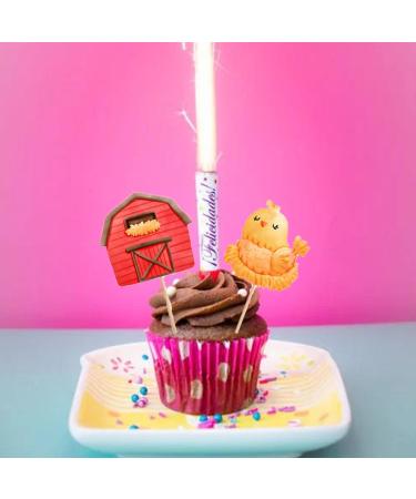 SLOCIEGO Farm Cupcake Topper - 40 PCS Farm Animals include Pig Cow Horse Chicken Cake Topper Party Decorations for Kids Birthday Baby Shower Barnyard Cartoon Cupcake Topper Picks Party Supplies - Buy Online on GoSupps.com