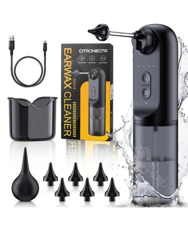 Ear Wax Removal Electric Ear Irrigation Flushing System with 4 Pressure Settings Ear Cleaner Earwax Removal Water Powered Ear Cleaner Safe and Effective Ear Cleaning Tool for Earwax Buildup Black1