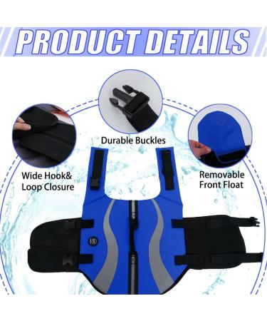 Emust Dog Swimming Vest - Reflective Lifebuoy for Small Dogs with Rescue Handle | Safe & Stylish Water Life Jacket for Swimming Boating and More - Buy Online on GoSupps.com