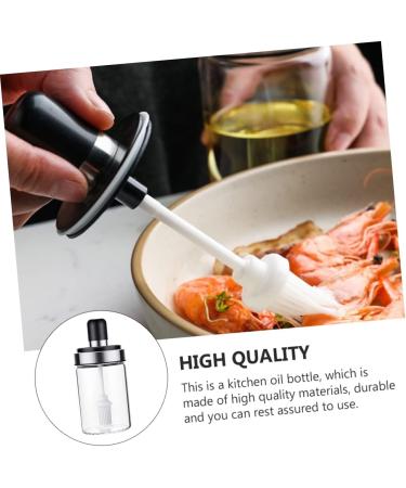 Zerodeko Honey Containers Glass Dispenser 1pc Oil Brush Seasoning Jar Combination Grease Stainless Steel Kitchen Soy Sauce Bottle Grease Container - Buy Online on GoSupps.com