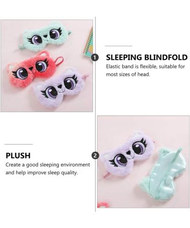 Buy Plush Cartoon Panda Eye Mask - Soft Light Purple Sleep Mask for Girls | International Shipping - Buy Online on GoSupps.com